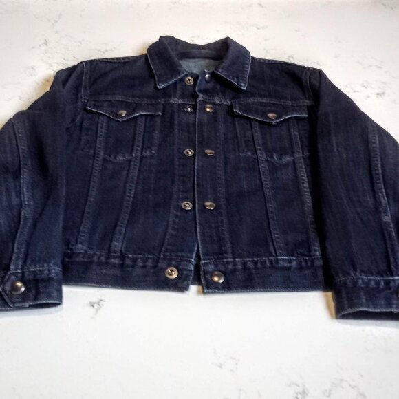 Helmut Lang Dark Denim Blue Short Jean Jacket - Picture 4 of 8